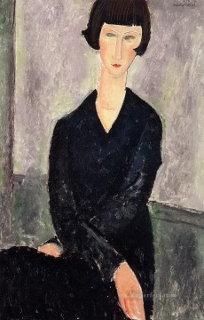 el vestido negro 1918 Amedeo Modigliani Pinturas al óleo